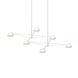 Ray LED 67.75 inch Warm Gray and Opal White Chandelier Ceiling Light