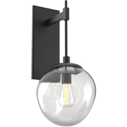 Aster Incandescent 1 Light 9.9 inch Matte Black Indoor Sconce Wall Light in Clear Aster, Tempo Nebula