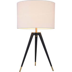 Canada 25 inch 100.00 watt Black/Brass Table Lamp Portable Light