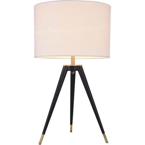 Canada 25 inch 100.00 watt Black/Brass Table Lamp Portable Light