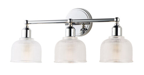 Hollow 3 Light 23 inch Polished Chrome Bath Vanity Wall Light