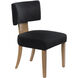 Cameron Black Velvet and Natural Chair
