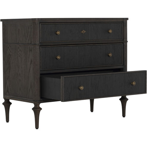 Andrea Dark Stained Oak / Antique Brass / Brown Stained Oak Chest