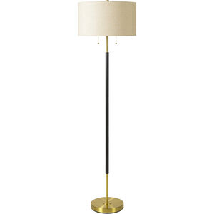 Aberdeen 62 inch 100.00 watt Gold and Black Floor Lamp Portable Light
