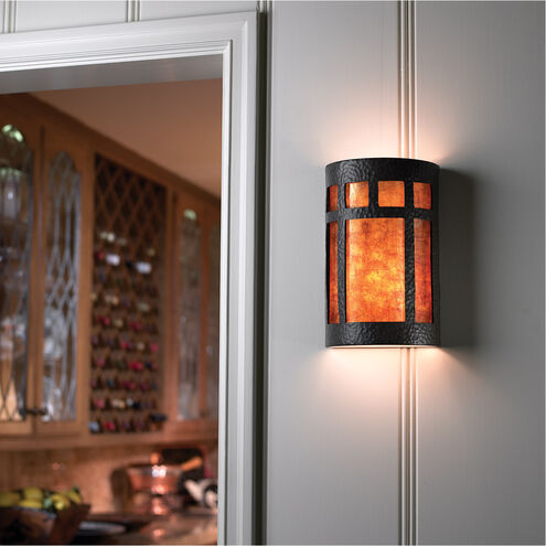 Ambiance Cylinder 2 Light 8 inch Tierra Red Slate ADA Wall Sconce Wall Light in Incandescent, White Styrene, Large