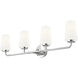 Montford 4 Light 32 inch Chrome Bath Vanity Light Wall Light
