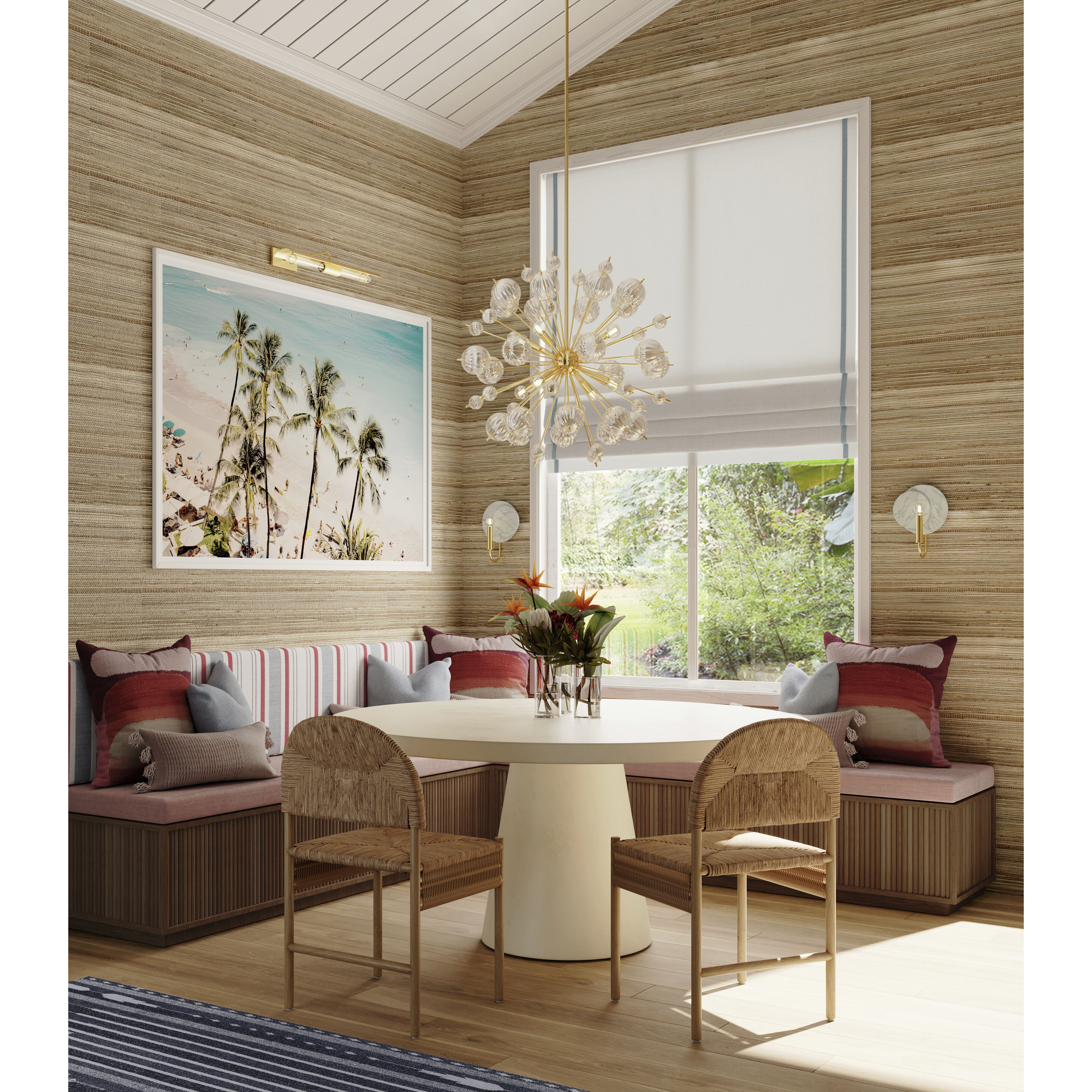 Linnea 8 Light 30 inch Aged Brass Chandelier Ceiling Light