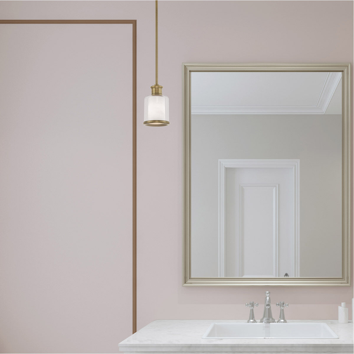 Middlebush 1 Light 6 inch Antique Brass Mini Pendant Ceiling Light