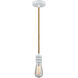 Gatsby Bare Bulb 1 Light 2 inch White Mini Pendant Ceiling Light in Copper, Gatsby