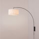Scallop 1 Light 5 inch Black Nickel Wall Mounted Arc Lamp Wall Light