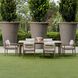 Borneo Weathered Dark Gray and Oyster White Outdoor Dining Chair