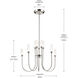 Moraine LED Polished Nickel Chandelier Ceiling Light