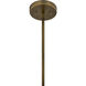 Tierra Brisa 1 Light 10 inch Riviera Brass Pendant Ceiling Light