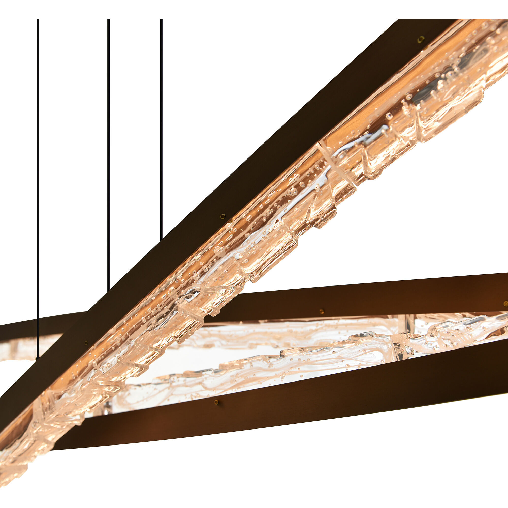 Saber LED 70 inch Brass Chandelier Ceiling Light