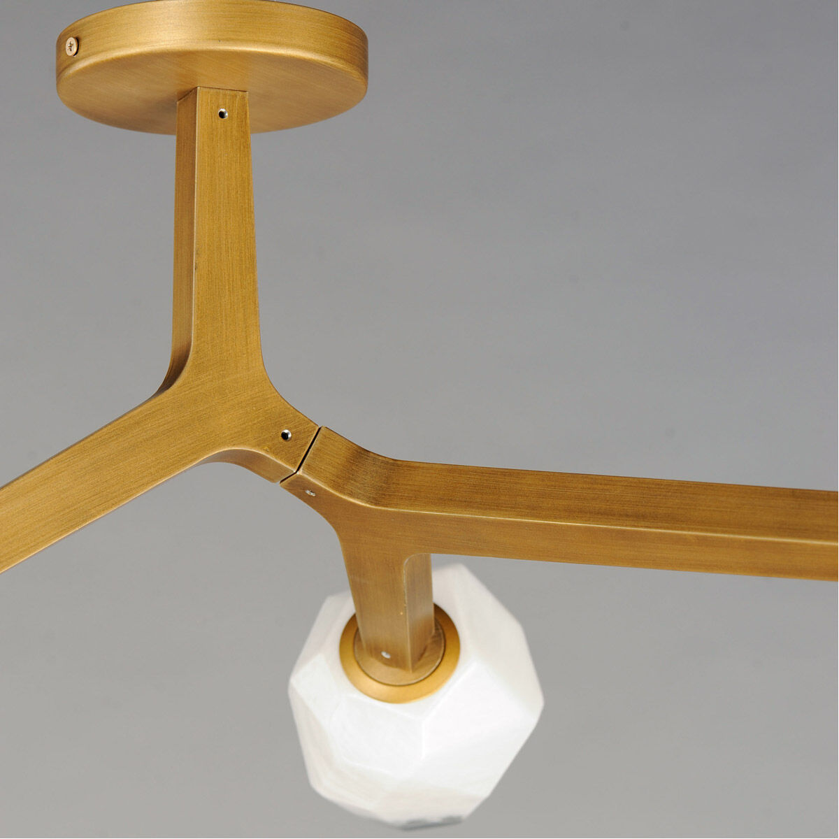 Blossom LED 20 inch Natural Aged Brass Flush Mount Ceiling Light