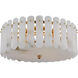 AERIN Bonnington 5 Light 24.75 inch Hand-Rubbed Antique Brass Flush Mount Ceiling Light in Alabaster, Large