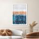 Copper Climber Blue and Metallic and Turquoise and White Framed Art, The Studio