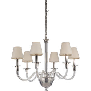 Gallery Deran 6 Light 29.75 inch Polished Nickel Chandelier Ceiling Light, Gallery Collection