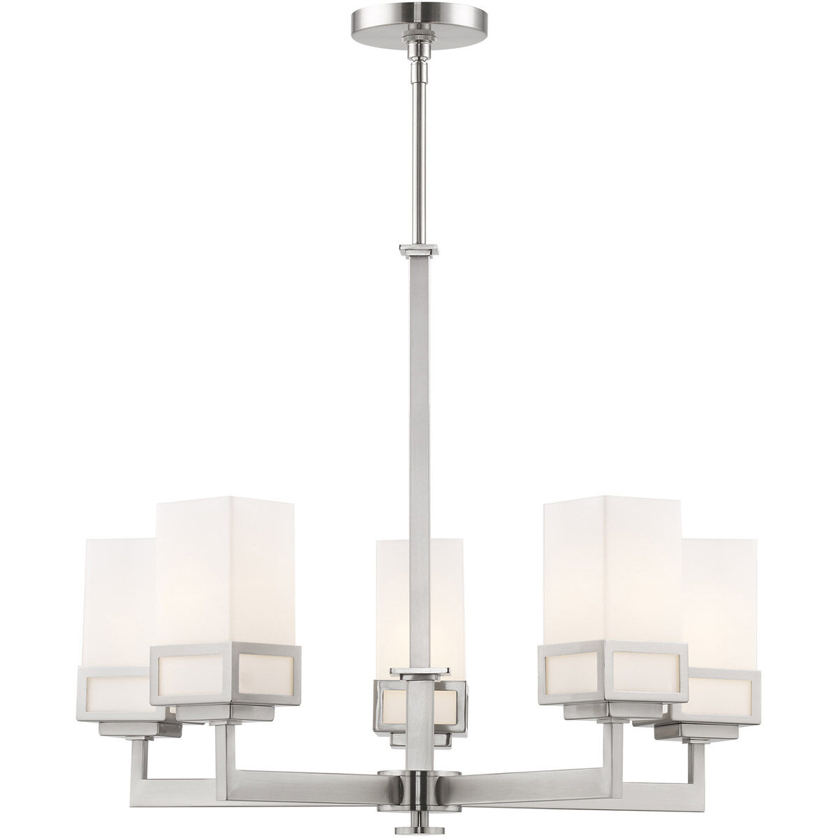 Harding 5 Light 25 inch Brushed Nickel Chandelier Ceiling Light