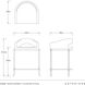 Montgomery 31.5 inch Whitewash and Natural Iron Counter Stool