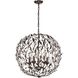 Circeo 5 Light 24 inch Deep Rust Chandelier Ceiling Light