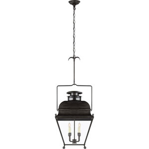 Chapman & Myers Holborn 4 Light 14 inch Aged Iron Lantern Pendant Ceiling Light, Small