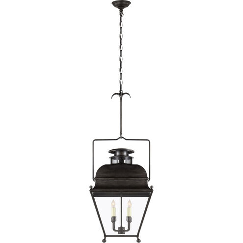 Chapman & Myers Holborn 4 Light 14 inch Aged Iron Lantern Pendant Ceiling Light, Small