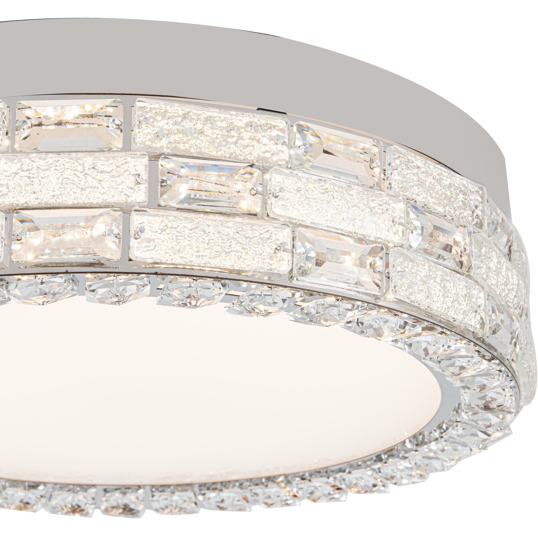 Elegance LED 15.75 inch Polished Nickel Flush Mount Ceiling Light