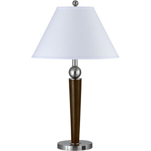Hotel 29 inch 60.00 watt Brushed Steel Table Lamp Portable Light