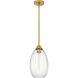 Marza 1 Light 8.5 inch Brushed Gold Mini Pendant Ceiling Light, Small