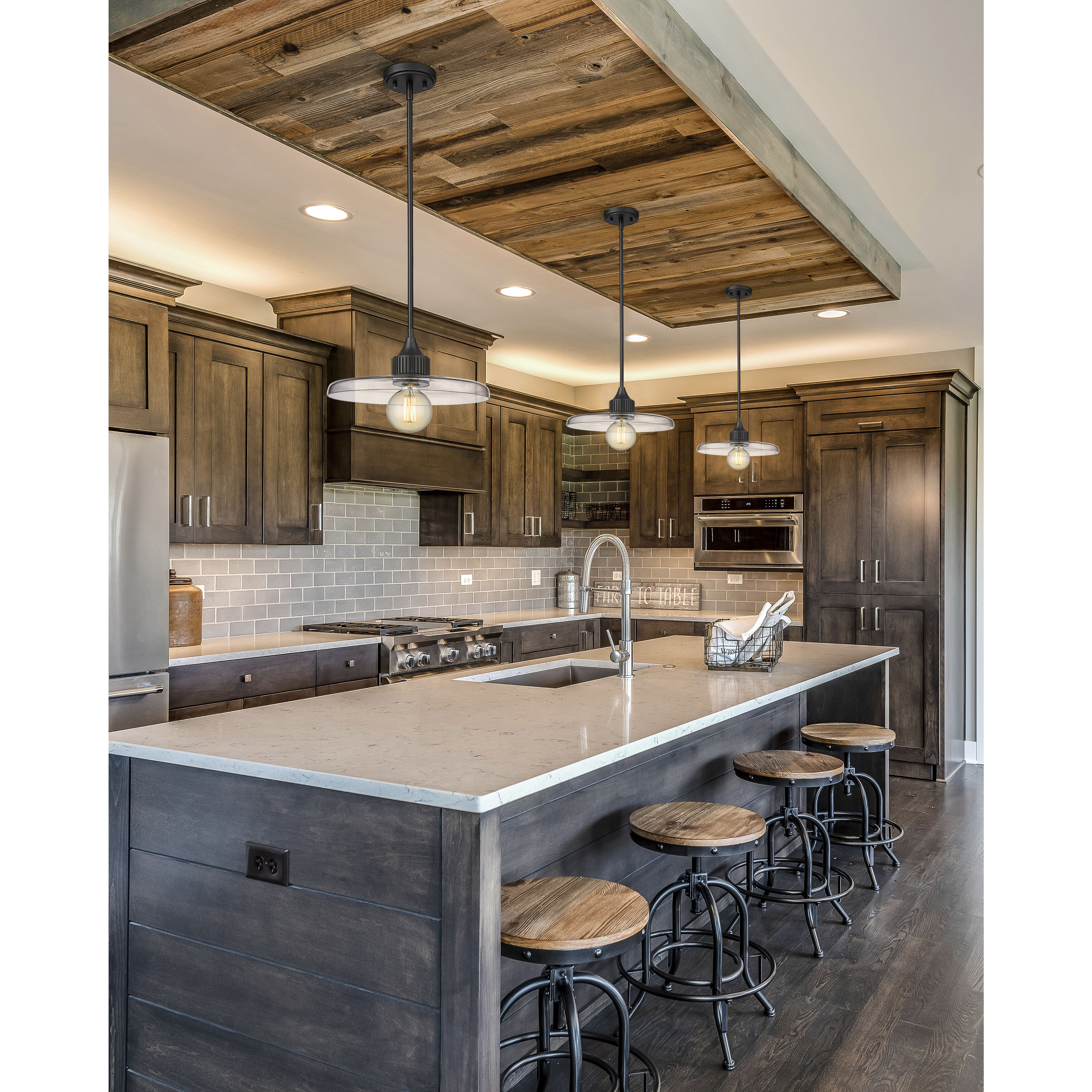 Paloma 1 Light 14 inch Matte Black Pendant Ceiling Light