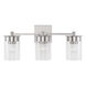 Mason 3 Light 21 inch Brushed Nickel Vanity Light Wall Light