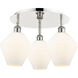Cindyrella 3 Light 19.75 inch Polished Nickel Flush Mount Ceiling Light in Cased Matte White