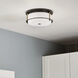 Brit LED 12 inch Black and Champagne Bronze Flush Mount Ceiling Light in Champagne Bronze with Black
