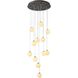WHP Series 12 Light 24 inch Black Chandelier Ceiling Light
