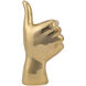 Thumbs Up Antique Brass Decorative Object