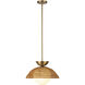 Perth 1 Light 14.75 inch Brushed Gold Pendant Ceiling Light