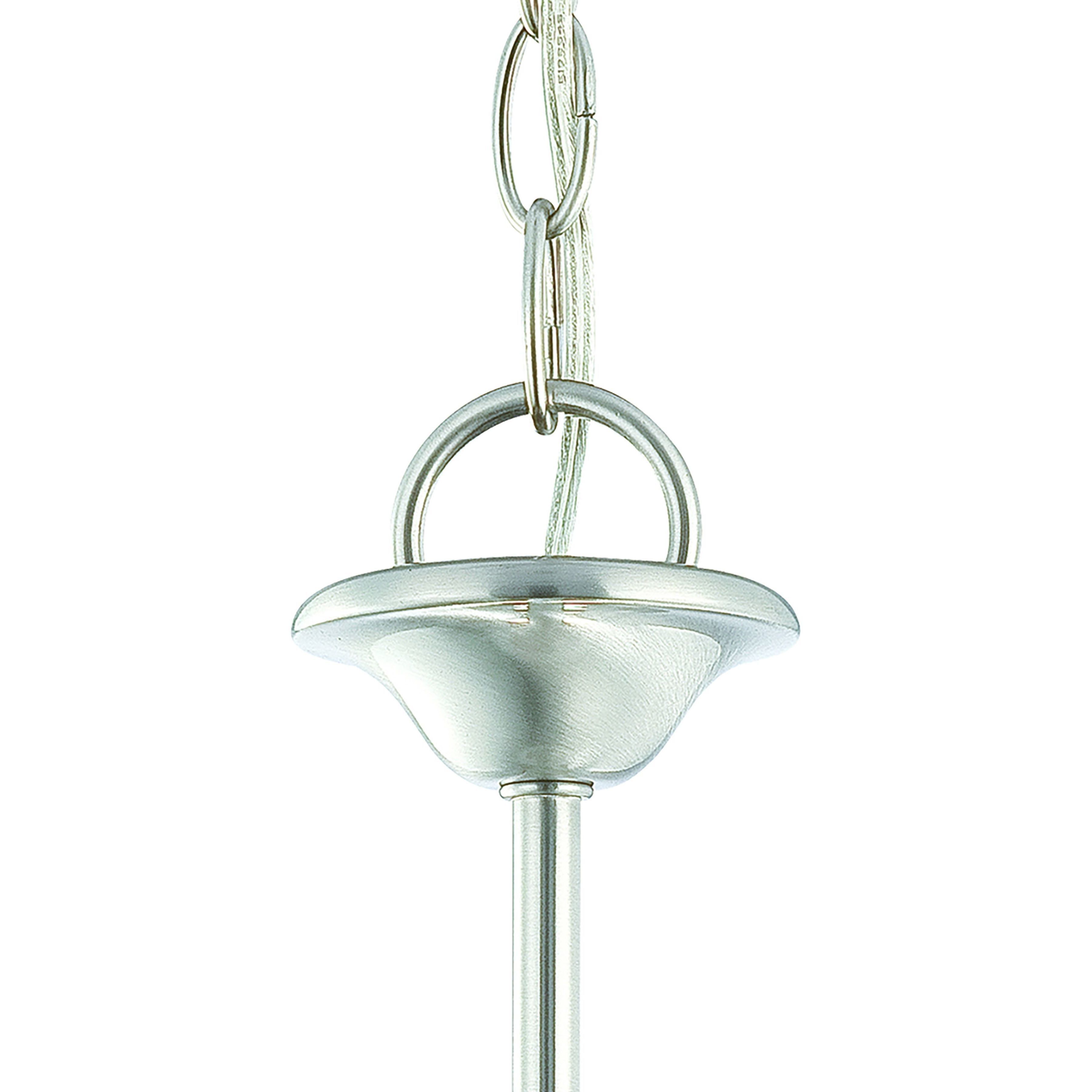 Bella 1 Light 7.25 inch Brushed Nickel Mini Pendant Ceiling Light