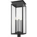 Nova 5 Light 35 inch Black Outdoor Post Mount Fixture