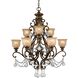 Norwalk 9 Light 34 inch Bronze Umber Chandelier Ceiling Light in Clear Hand Cut