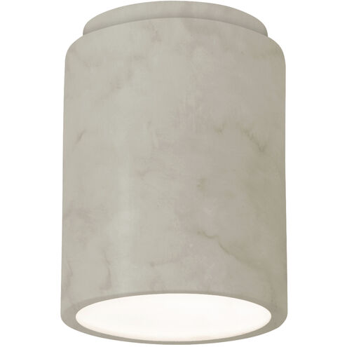 Radiance Cylinder LED 6.5 inch Antique Patina Flush-Mount Ceiling Light