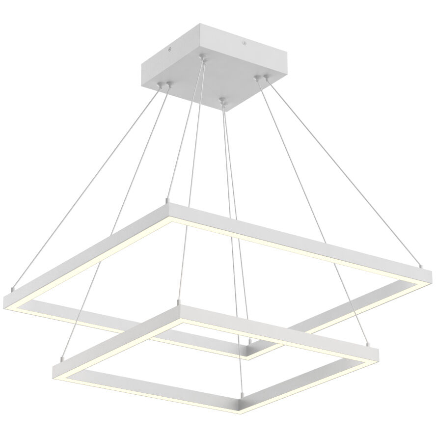 Piazza LED 23.63 inch White Chandelier Ceiling Light