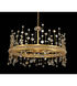 Fortuna 35 inch Vienna Gold Leaf Pendant Ceiling Light