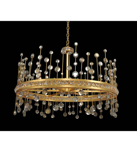 Fortuna 35 inch Vienna Gold Leaf Pendant Ceiling Light