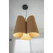 Julieta 1 Light 18.1 inch Black Pendant Ceiling Light in Petribi/Ash, 18 in, WEP Collection