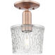 Arcadia Niagara 1 Light 6.5 inch Antique Copper Semi-Flush Mount Ceiling Light