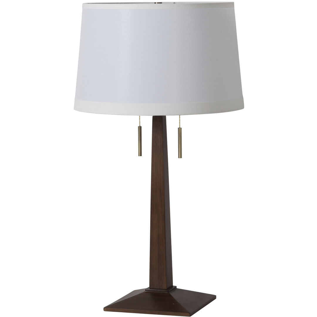 Taper 29 inch 23.00 watt Dark Walnut Wood and Weathered Brass Table Lamp Portable Light
