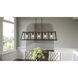 Brockton 5 Light 42 inch Grey Ash Linear Chandelier Ceiling Light