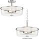 Fuller 3 Light 14.75 inch Satin Nickel Flush Mount Ceiling Light in Clear