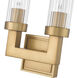 Beau Wall Sconce Wall Light in Rubbed Brass